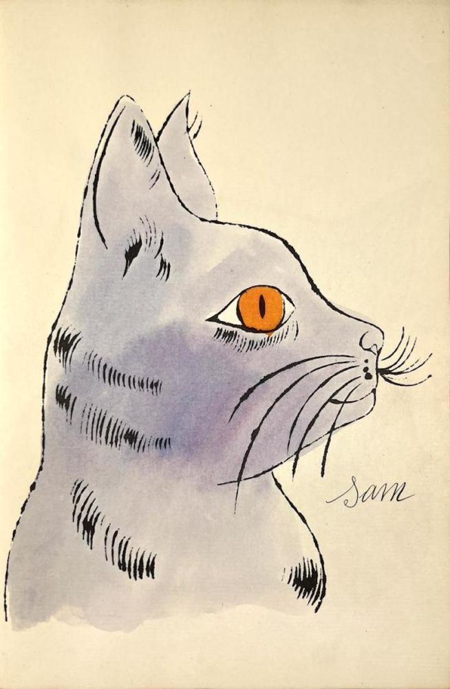 Lithographie Warhol - 25 Cats Name[d] Sam and One Blue Pussy, IV.57B