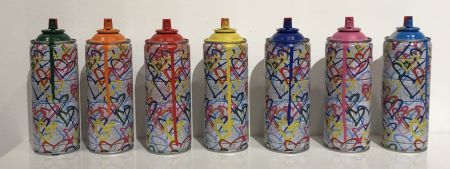 Aucune Technique Mr. Brainwash - 7 Heart Spray Cans