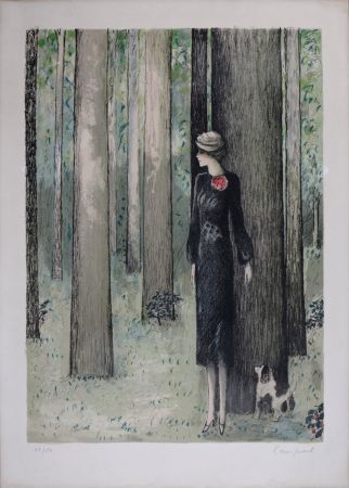 Lithographie Cassigneul  - A l'orée du bois, circa 1980 - Hand-signed