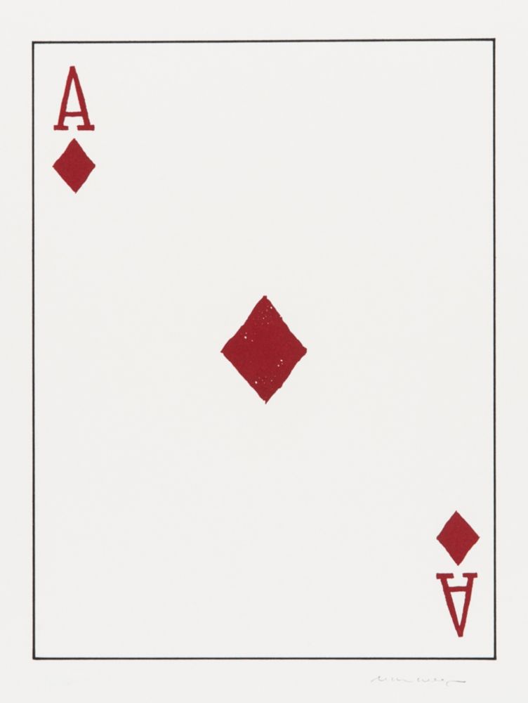 Lithographie Wegman - Ace of Diamonds