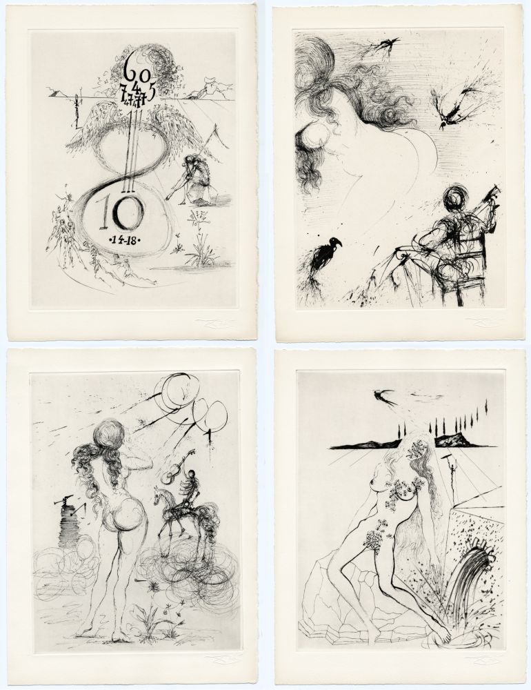 Livre Illustré Dali - Apollinaire : POÈMES SECRETS. Avec 18 gravures originales de Salvador Dali (1967)