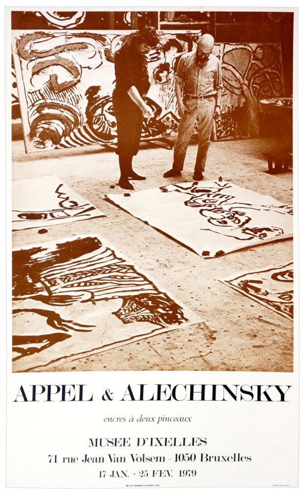 Lithographie Alechinsky - Appel & Alechinsky, encres à deux pinceaux, 1979