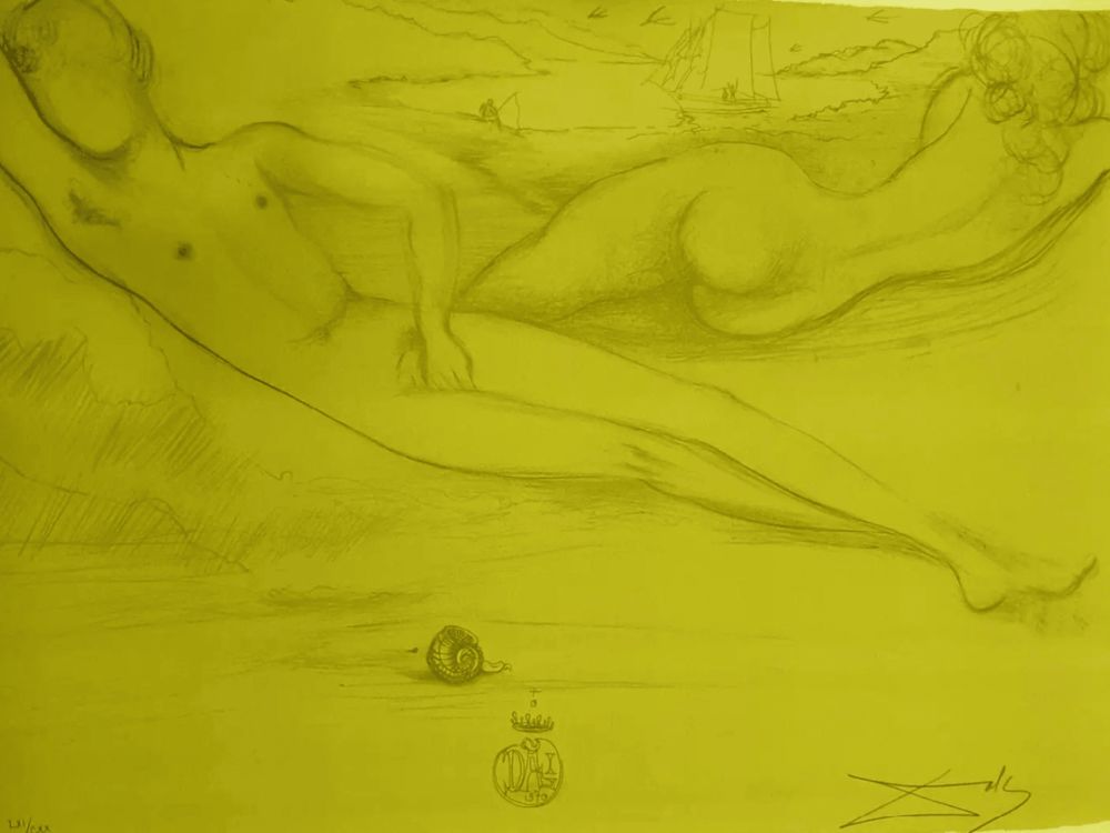 Lithographie Dali - At The Beach