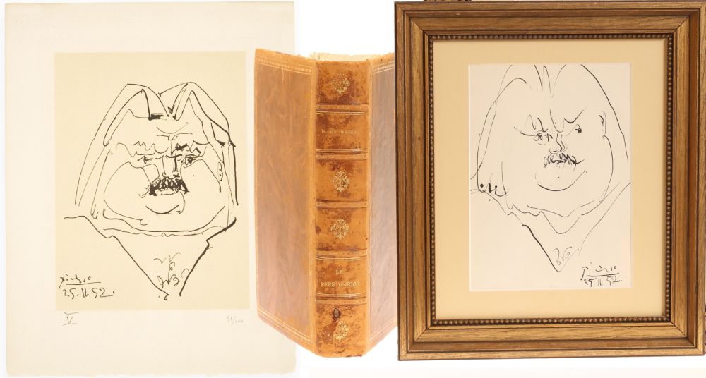 Aucune Technique Picasso - Balzac frontispice /plate number V and book