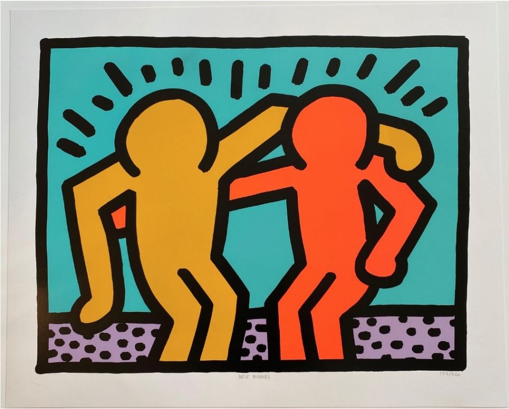 Sérigraphie Haring - Best Buddies