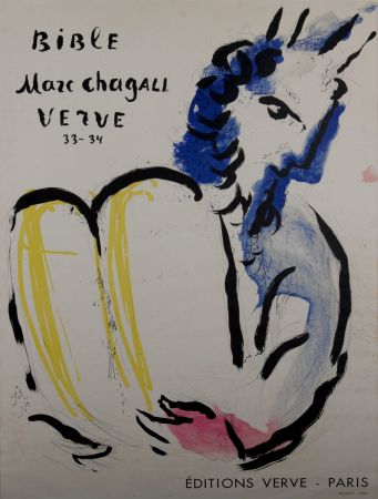 Lithographie Chagall - Bible, Marc Chagall, Verve 33-34, 1956