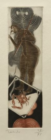 Gravure Toledo - Bird Woman with Crab