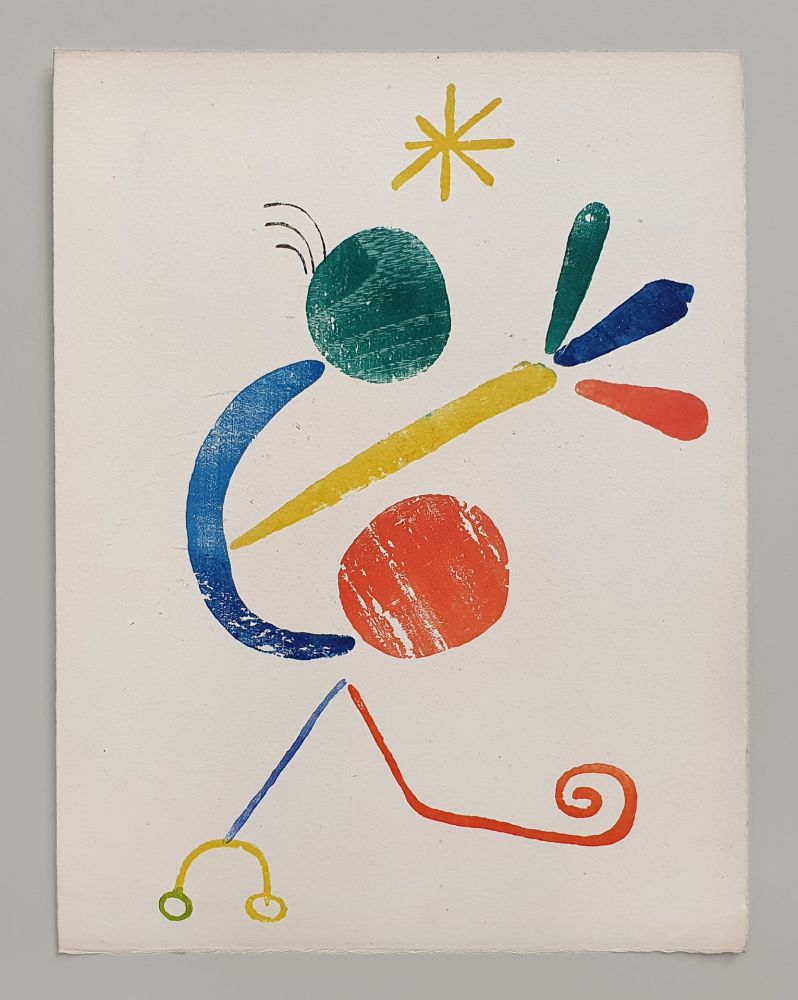 Gravure Sur Bois Miró - Bird (À toute épreuve)