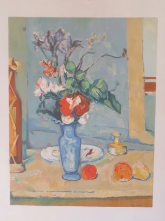 Lithographie Cezanne - Bouquet de fleurs