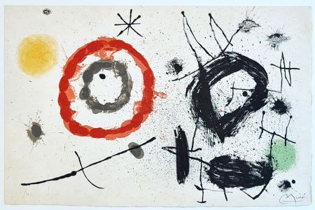 Lithographie Miró - Bouquet de rêves pour Neila, XI 