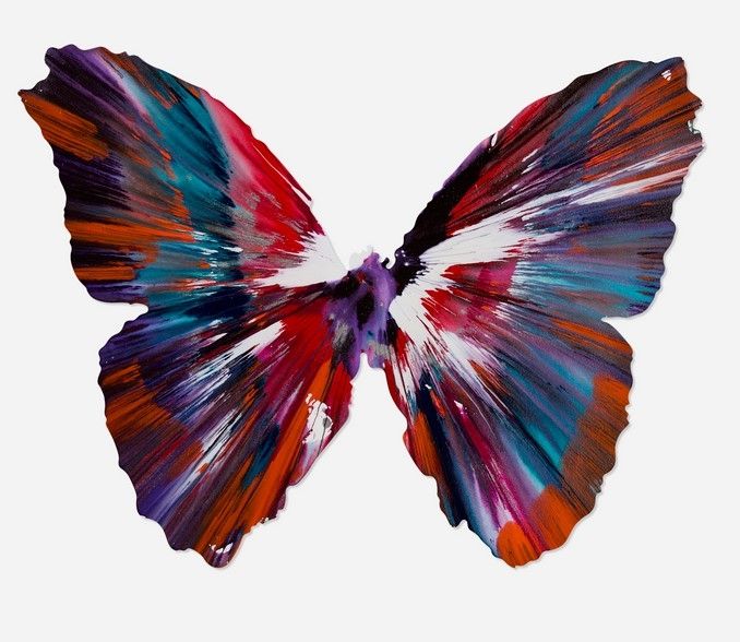 Aucune Technique Hirst - Butterfly Spin Painting