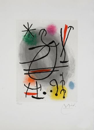 Lithographie Miró - Caillou, 1978 - Hand-signed