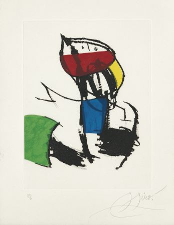 Aquatinte Miró - Chanteur des rues