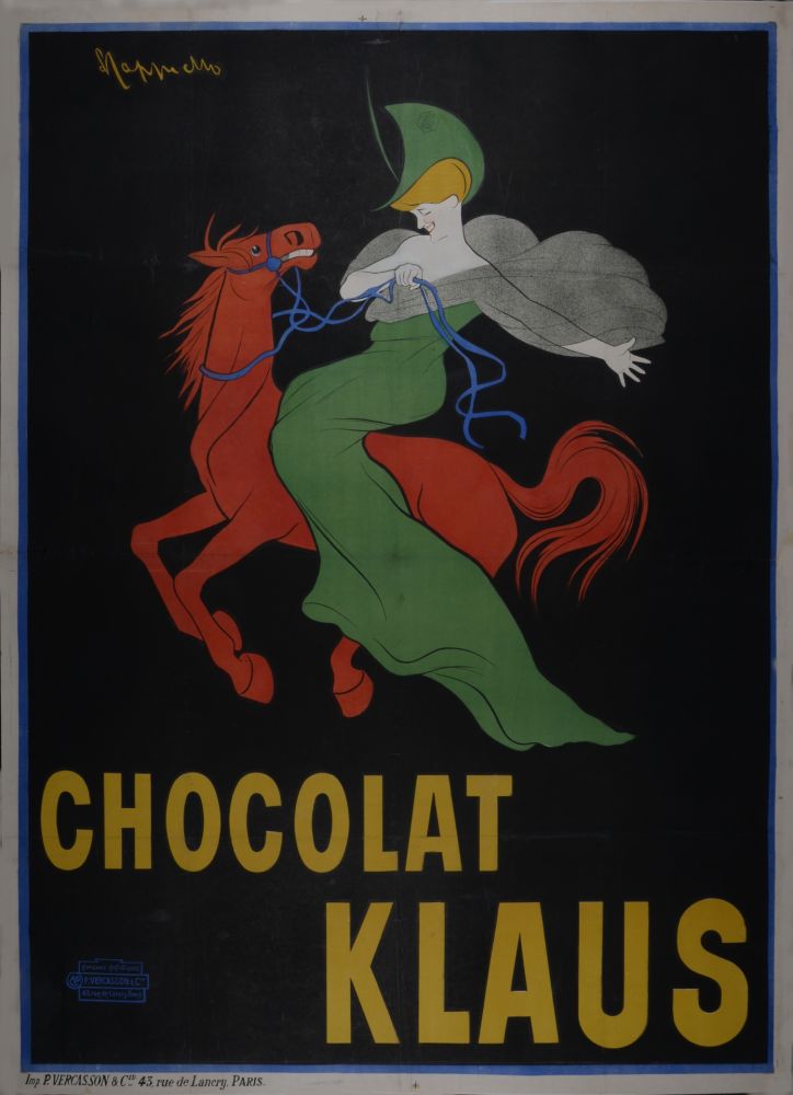 Lithographie Cappiello - Chocolat Klaus, 1903