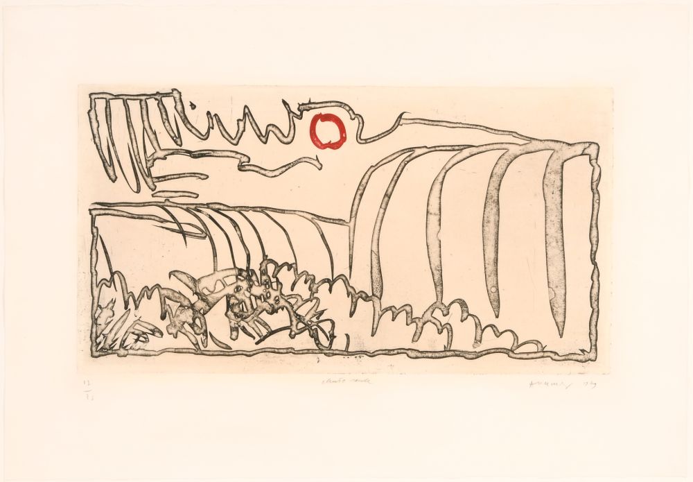 Eau-Forte Alechinsky - Chute seule