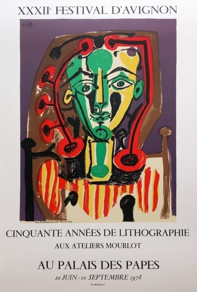 Affiche Picasso - Cinquante années de lithographie aux ateliers Mourlot