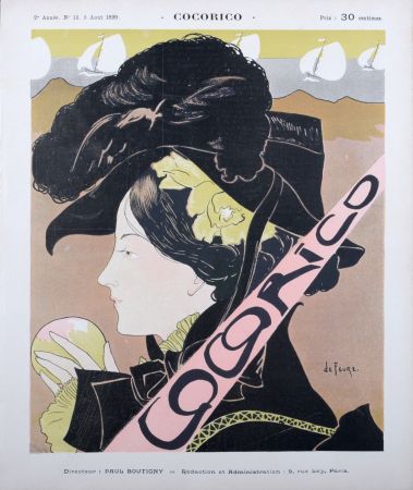 Lithographie De Feure - Cocorico, 1899