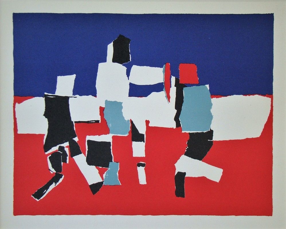 Lithographie De Stael - Composition - 1951