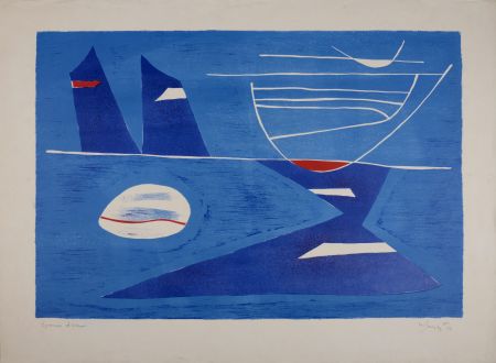 Lithographie Singier - Composition, 1956