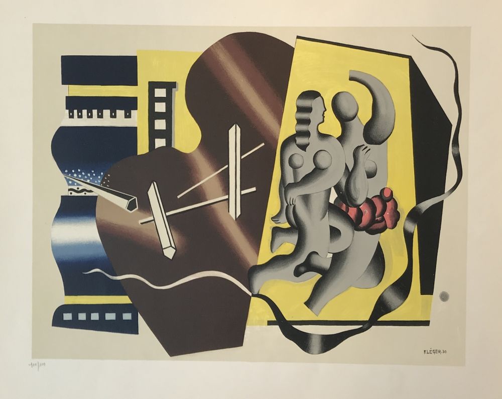 Lithographie Leger - Composition Avec Figures