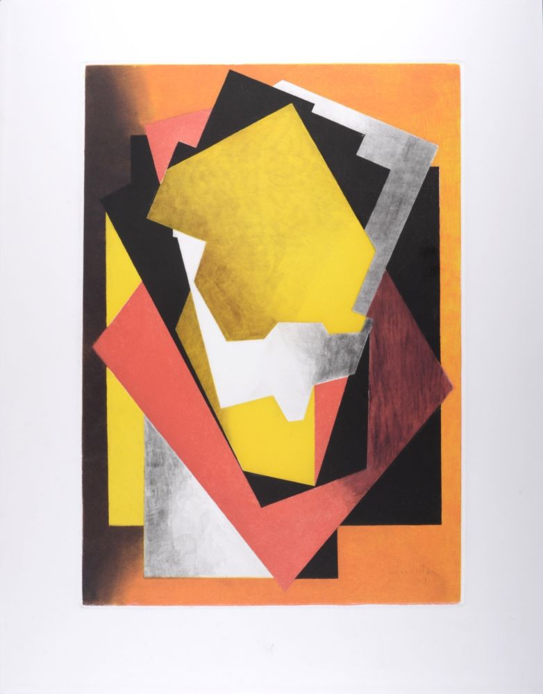 Aquatinte Villon - Composition, circa 1960