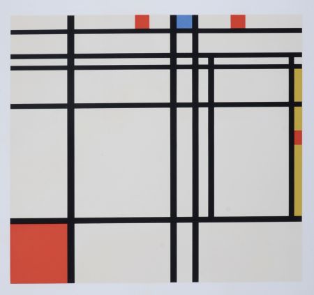 Sérigraphie Mondrian - Composition in Red, Yellow and Blue, 1967