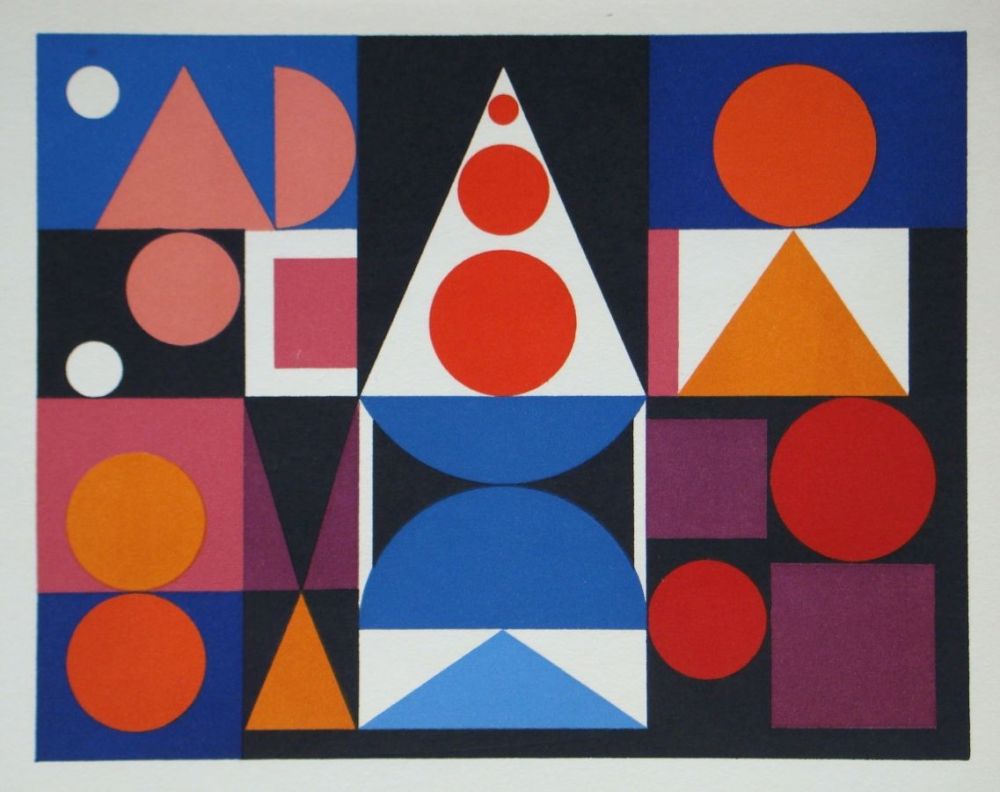 Sérigraphie Herbin - Composition sur le mot Fer Acier