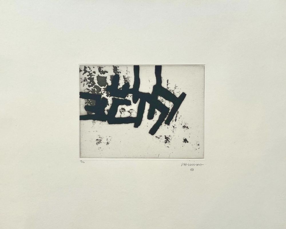 Eau-Forte Et Aquatinte Chillida - Continuation II 