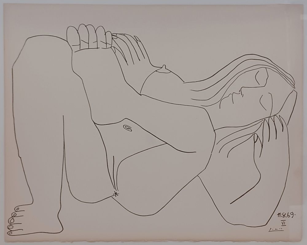 Lithographie Picasso - Couples and female nudes VI