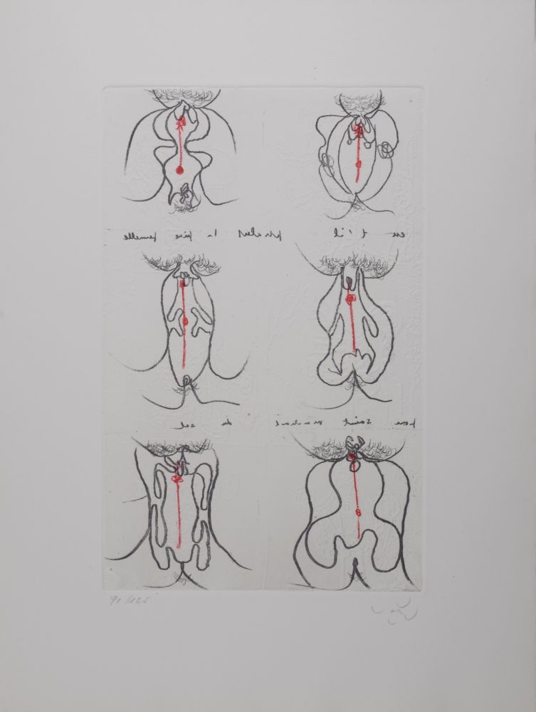 Gravure Matta - Cri Oval, 1971 - Hand-signed