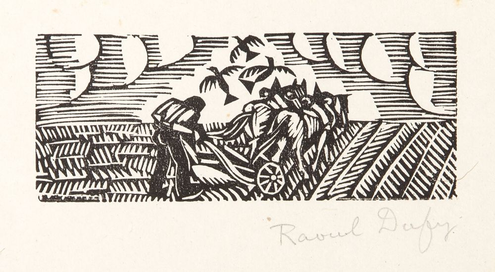 Gravure Sur Bois Dufy - Crows in Field