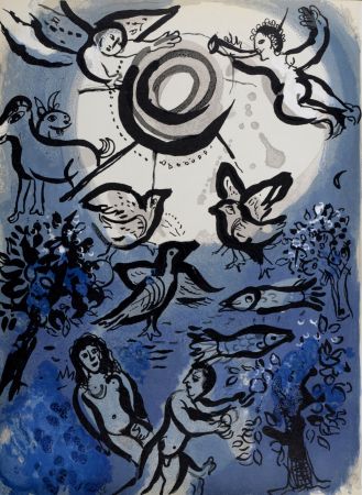 Lithographie Chagall - Création, 1960