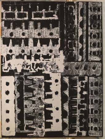 Lithographie Arman - Culasses sciees