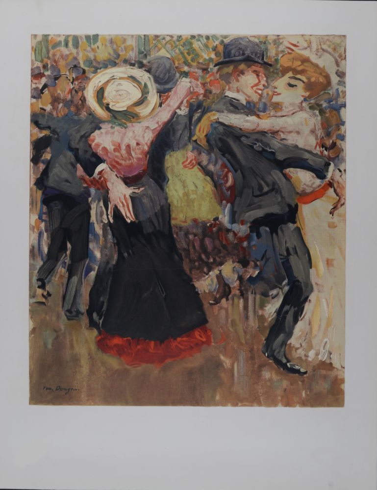 Lithographie Van Dongen - Danse au Moulin de la Galette, 1972