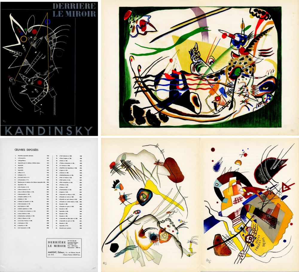 Livre Illustré Kandinsky - DERRIÈRE LE MIROIR N°101-102-103. KANDINSKY. Sept-Oct-Nov. 1957. 6 lithographies en couleurs.