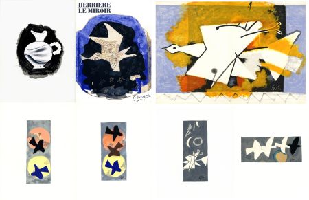 Livre Illustré Braque - DERRIÈRE LE MIROIR N° 115. BRAQUE. 9 lithographies couleurs (1959)