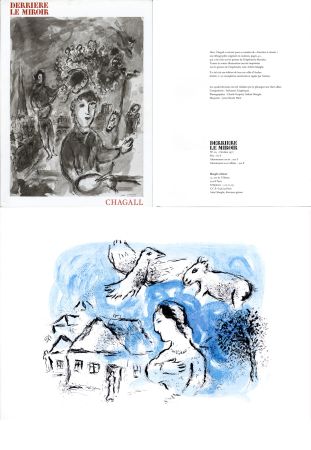 Livre Illustré Chagall - Derrière le miroir N° 225. CHAGALL. 1 LITHOGRAPHIE ORIGINALE EN COULEUR (1977)