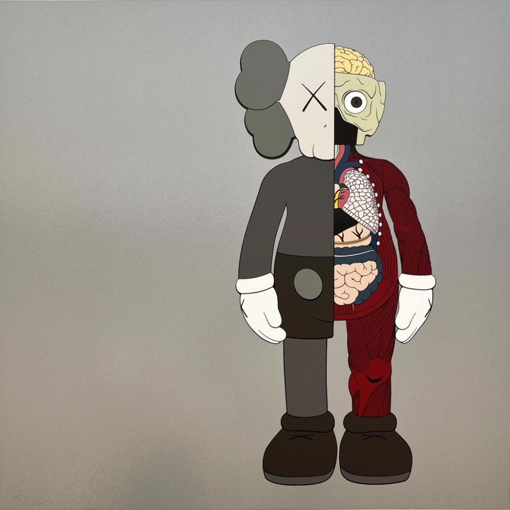 Sérigraphie Kaws - Dissected Companion (Brown)