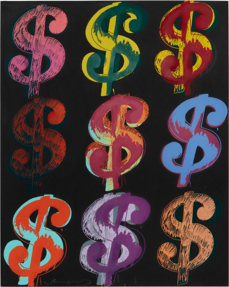 Sérigraphie Warhol -  Dollar Sign (9)