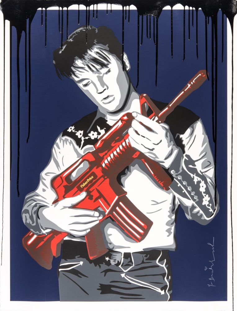 Sérigraphie Mr Brainwash - Don't Be Cruel (Blue)