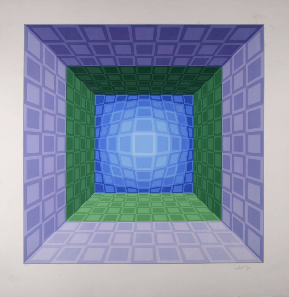 Sérigraphie Vasarely - Dorlac, 1989 - Hand-signed