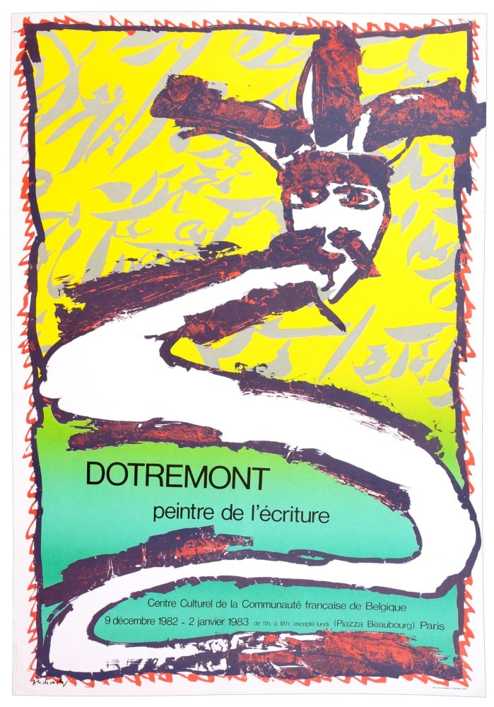 Lithographie Alechinsky - Dotremont peintre de l'écriture