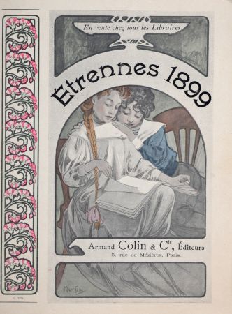 Lithographie Mucha - Etrennes 1899, 1899