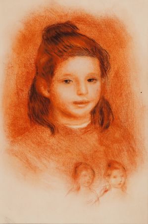 Lithographie Renoir - Etude pour un portrait