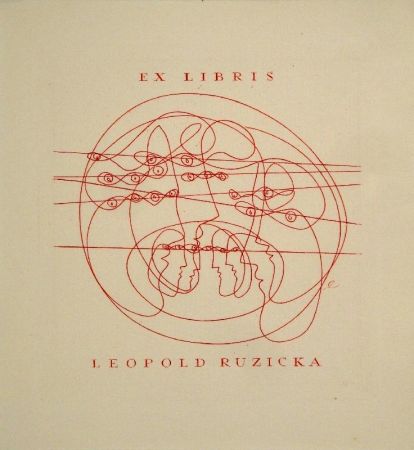 Gravure Erni - Ex Libris Leopold Ruzicka