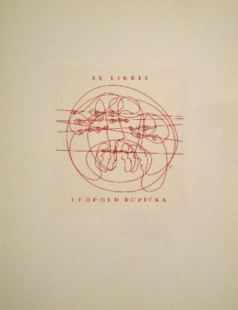 Gravure Erni - Ex Libris Leopold Ruzicka