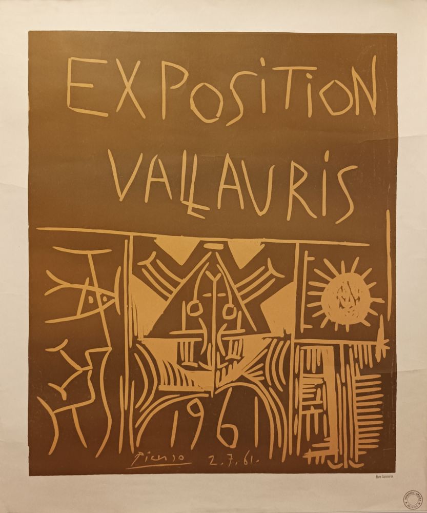 Linogravure De Pablo Picasso, Exposition Vallauris - 1961 Sur Amorosart