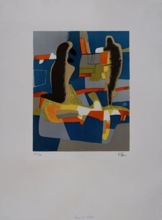 Lithographie Esteve - Face à Face, 1968 - Hand-signed