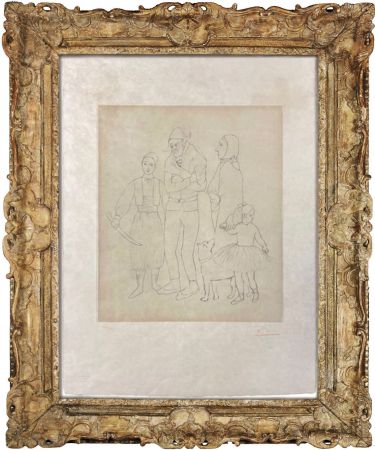 Gravure Picasso - Famille des Saltimbanques