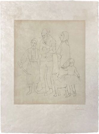 Gravure Picasso - Famille des Saltimbanques